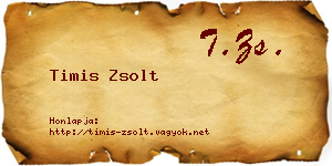 Timis Zsolt névjegykártya